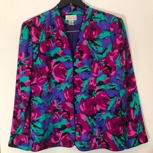 Vintage Silk Jacket, Adrianna Papell,
